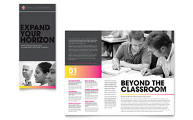 Adult Education & Business School - Tri Fold Brochure Sample Template