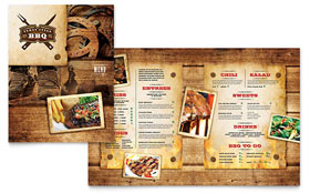 Steakhouse BBQ Restaurant - Brochure Sample Template