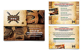 Steakhouse BBQ Restaurant - PowerPoint Presentation Sample Template