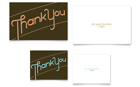 Thank You - Note Card Template