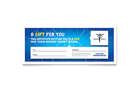 Reflexology & Massage - Gift Certificate Sample Template