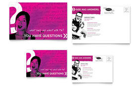 Church Outreach Ministries - Postcard Sample Template