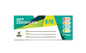 Fitness Trainer - Gift Certificate Template