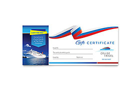 Cruise Travel - Gift Certificate Template