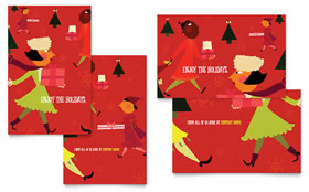 Holiday Shoppers - Greeting Card Template