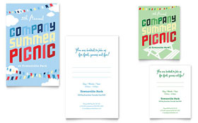 Company Summer Picnic - Note Card Template