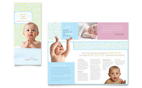 Infant Care & Babysitting - Tri Fold Brochure Sample Template