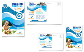 Swimming Pool Cleaning Service - Postcard Sample Template