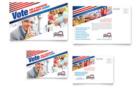 Political Campaign - Postcard Template