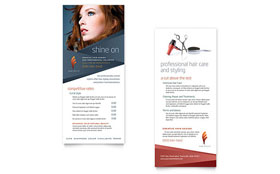 Hair Stylist & Salon - Rack Card Template