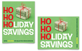 Holiday Savings - Poster Sample Template