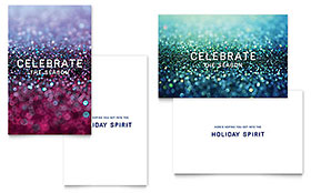 Glittering Celebration - Greeting Card Template